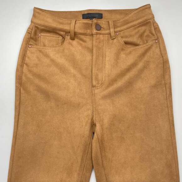 ANN TAYLOR Sculpting Faux Suede High Rise Skinny Jeans Sz 2 - Picture 3 of 6